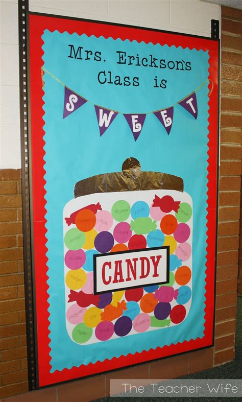 They come in a wide variety of sizes, shapes, and materials, and some are actually quite sophisticated. the teacher wife: My Class is SWEET! {B2S Bulletin Board Idea}