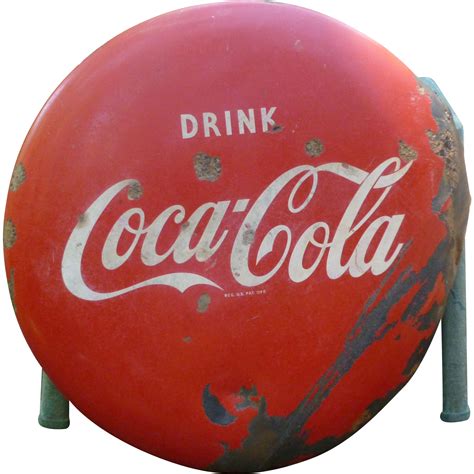 Coca Cola 24 Inch Button Advertising Sign From Amazingamericana On Ruby