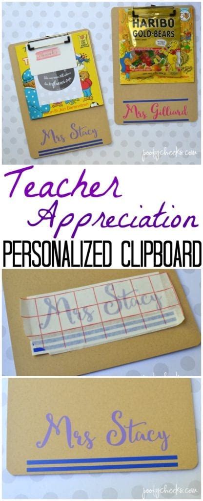 Personalized Teacher Gift Clipboards Teacher Appreciation Poofy Cheeks