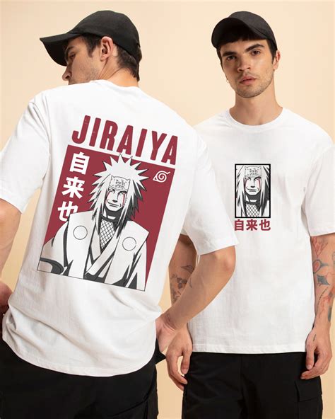 Buy Mens White Jiraiya Sama Graphic Printed Oversized T Shirt Online