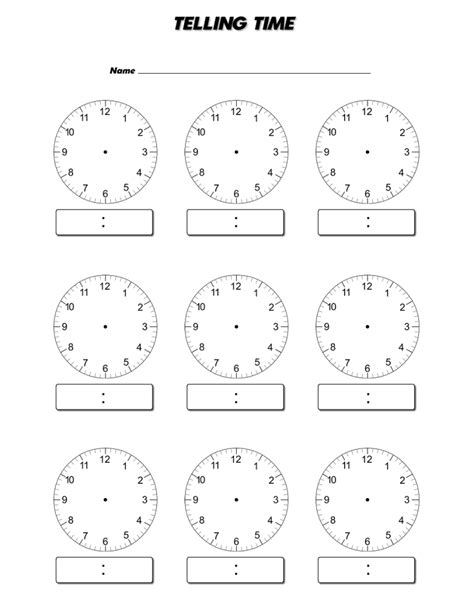 Blank Clock Face Worksheets Activity Shelter Printable Clock Face