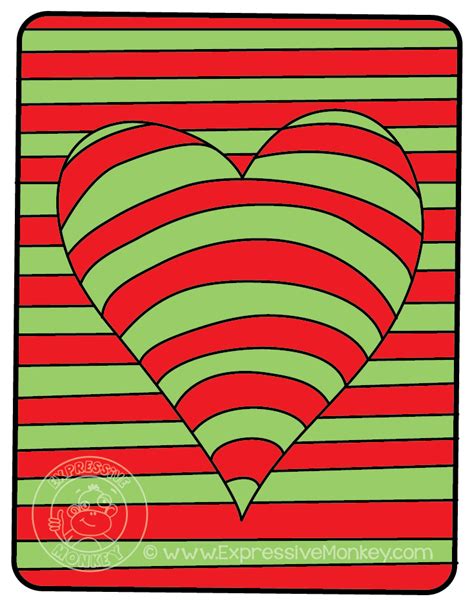Op Art Hearts Color Study By Expressive Monkey Color Complements