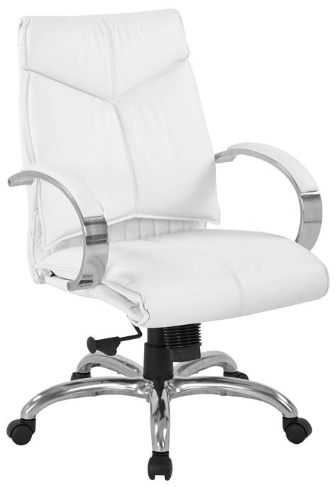 White Mid Back Conference Room Chair With Arms Pro Line Ii By Office