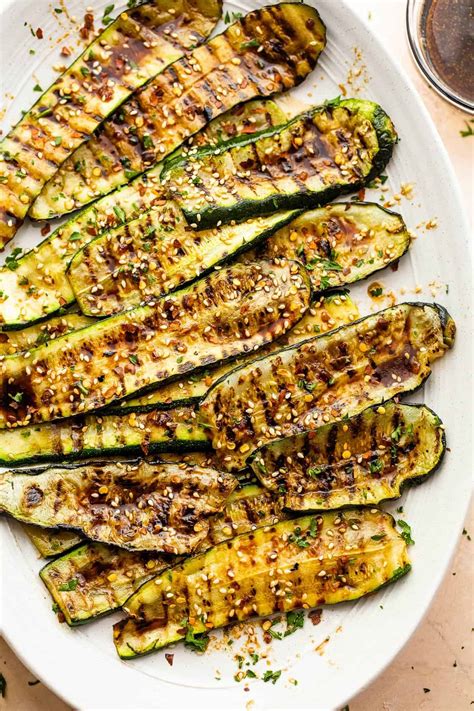 Grilled Zucchini With Sesame Soy Glaze Diethood