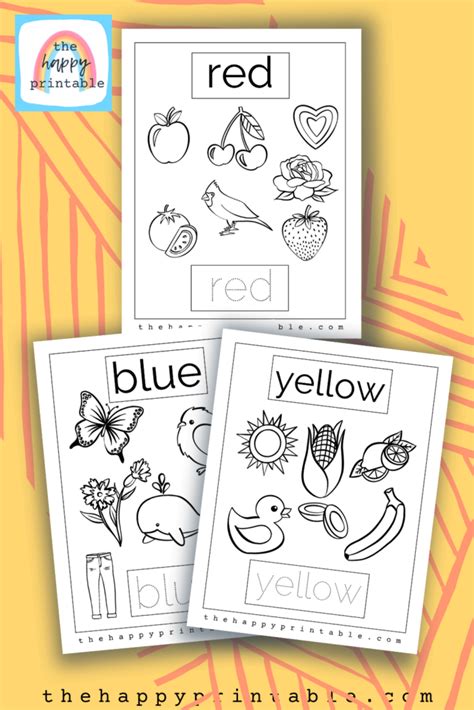 Learning Colors Coloring Pages | The Happy Printable