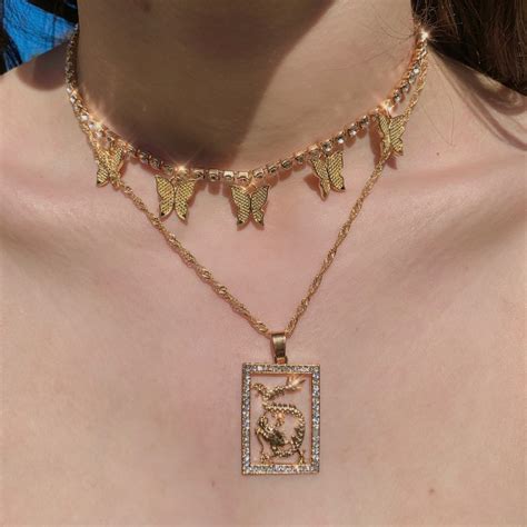 Dragon Chains Y2k Necklaces Baddie Necklace Egirl Jewelry Etsy