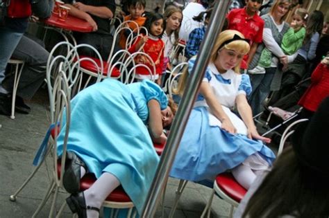 Wendy And Alice Taking A Nap During Musical Chairs Disneyland