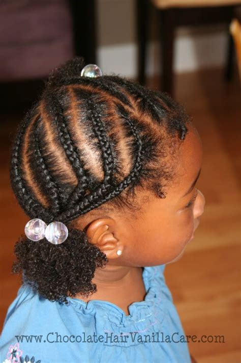 Cornrowed Puffs Hair Styles Lil Girl Hairstyles Baby Hairstyles