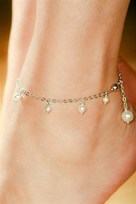 Moroccan Pearl Ankle Bracelet Free Shipping Etsy Ankle Bracelets Pearl Ankle Bracelet