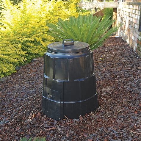 This is an environmentally sound way to handle your house and garden waste. Reln Garden 150L Gedye Compost Bin | Bunnings Warehouse