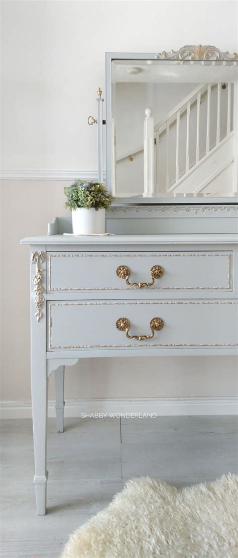The amelia dressing table from interiors in vogue brings a rustic appeal to your home. Vintage Grey dressing table ** French style dressing table ...