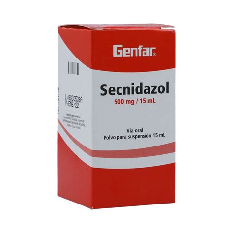 Secnidazol 500mg15ml Suspensión Oral Genfar Frasco X 15 Ml Los