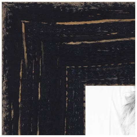 Arttoframes 12x24 Inch Distressed Black Picture Frame This Black Wood