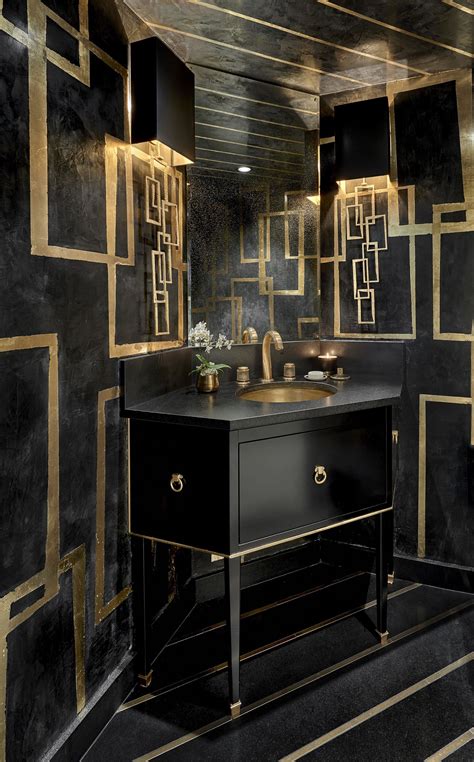 By karr bick kitchen and bath. Bathrooms — Q Construction | Gold bathroom decor, Black ...