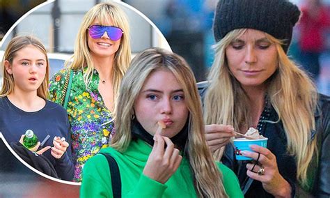 heidi klum says her mini me daughter leni 16 is interested in modeling daily mail online