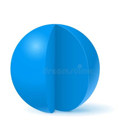 Blue Sphere 3d Geometric Shape Stock Vector Illustration Of