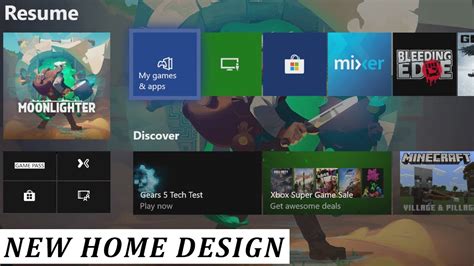 First Look At New Xbox One Home Design Youtube