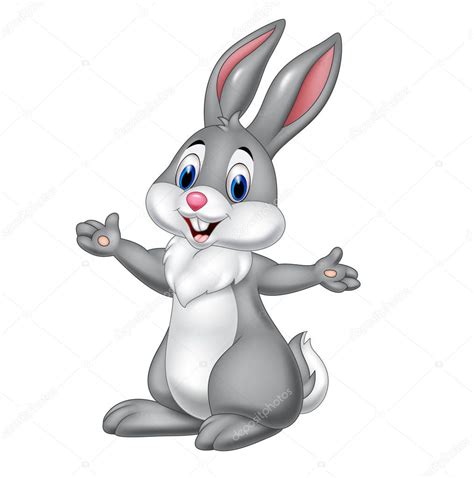 Animado Figura De Un Conejo Conejo De Dibujos Animados Posando