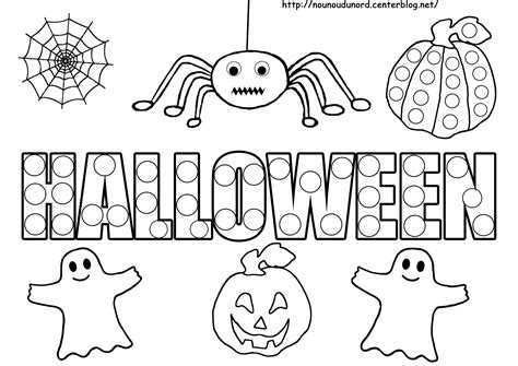 ça Halloween Dessin A Colorier Et Imprimer Gratuit - Coloriage halloween à gommettes écriture