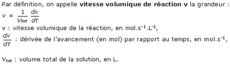 On l'associe plus généralement à la troposphère, la couche de l. Vitesse volumique de réaction et temps de demi-réaction ...