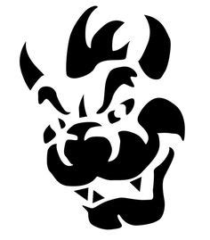 Onwards with our collection of various mario pumpkin patterns! Super Mario Stencil by beraka.deviantart.com on ...