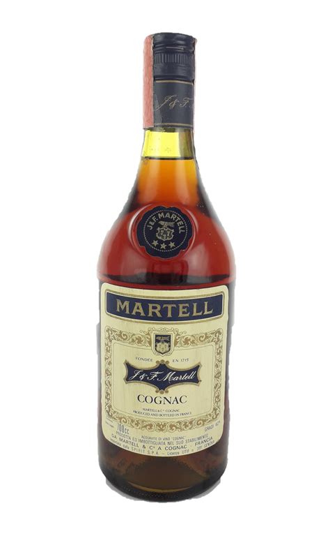 Martell Cognac 3 Stars 700cc 40°vol 1970s Winerited