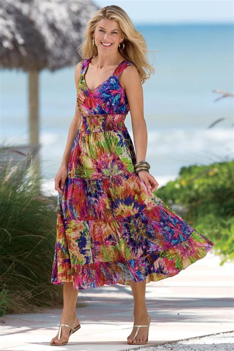 Floral Burst Sun Dress Fashion Tips For Women Over 50 Womens Fashion
