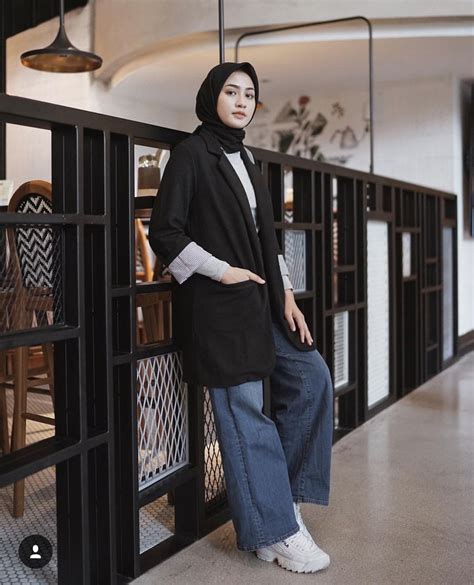 Oversize Pants And Blazer Hijab Style Casual Casual Hijab Outfit