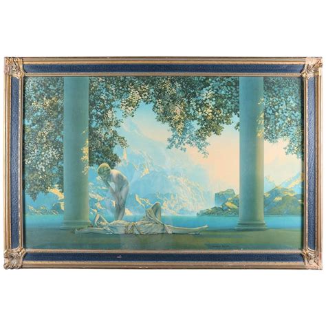 Art Deco Print Of Daybreak After Original By Maxfield Parrish Framed