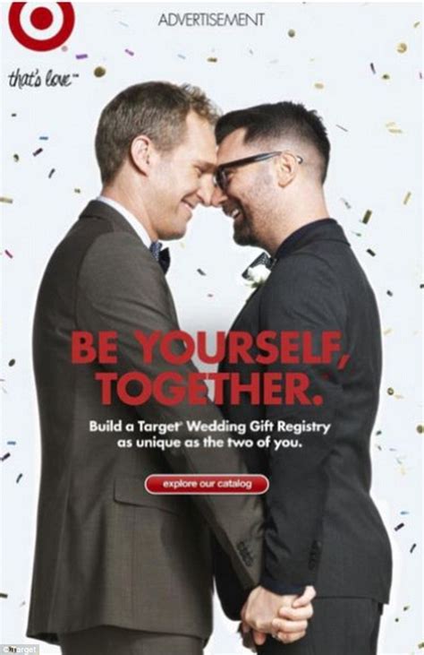 new ad for target wedding registry celebrates same sex marriage with image of just married gay