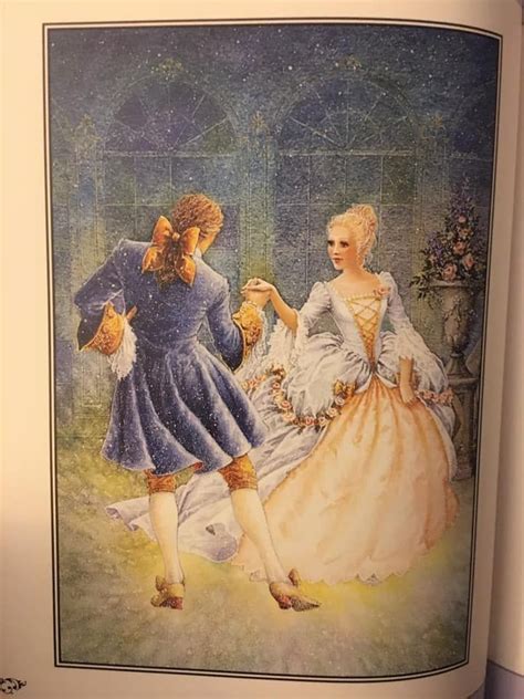 Cinderella Dancing With Prince Charming In The Royal Ball Illustrated
