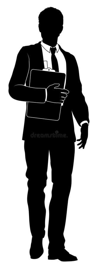 Silhouette Man Clipboard Stock Illustrations 554 Silhouette Man