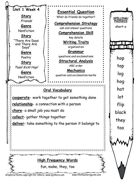 First Grade Vocabulary Worksheets Printable Printable Worksheets