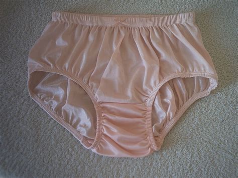 peach sissy vintage style full cut midi rise bubble bum pinup panties l xl