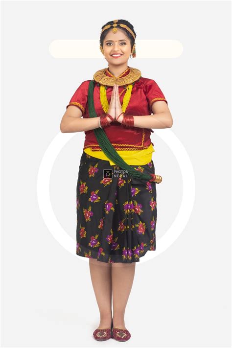 Namaste By A Nepalese Girl In Nepali Dress Photos Nepal