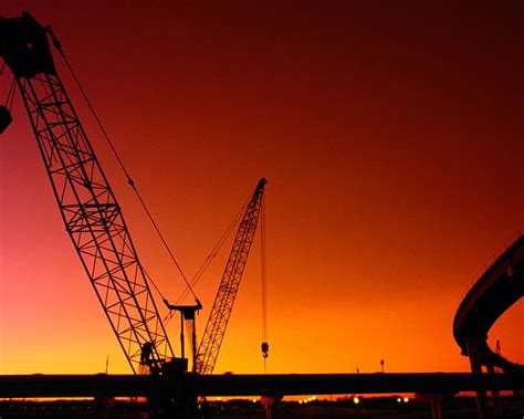 Download Wallpaper Construction Sunset Photo Wallpapers For
