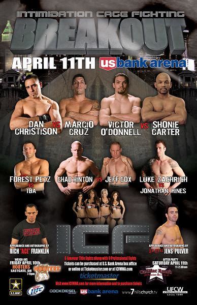 Pro Mma Hosts Live Webcast Of Icf Breakout On Saturday April 11 With Bouts Featuring Forrest