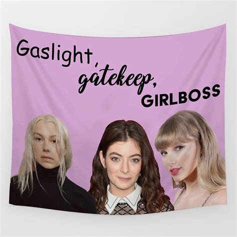 Gaslight Gatekeep Girl Boss Wall Tapestry Gaslight Gatekeep Etsy