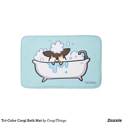 Check out our corgi bathroom mat selection for the very best in unique or custom, handmade pieces from our shops. Tri-Color Corgi Bath Mat | Zazzle.com | Bath mat, Tri ...