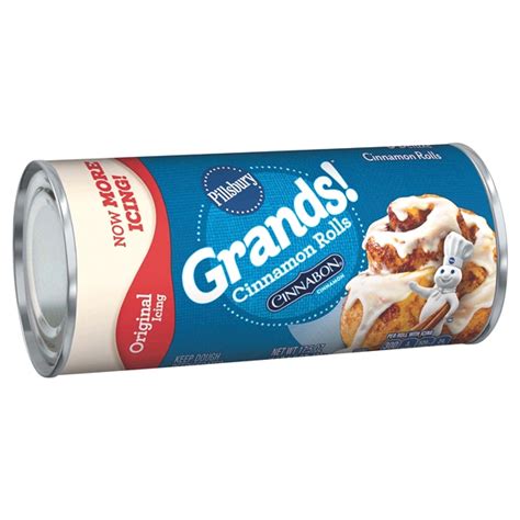 Pillsbury Grands Cinnamon Rolls With Cinnabon Original Icing Canned 5