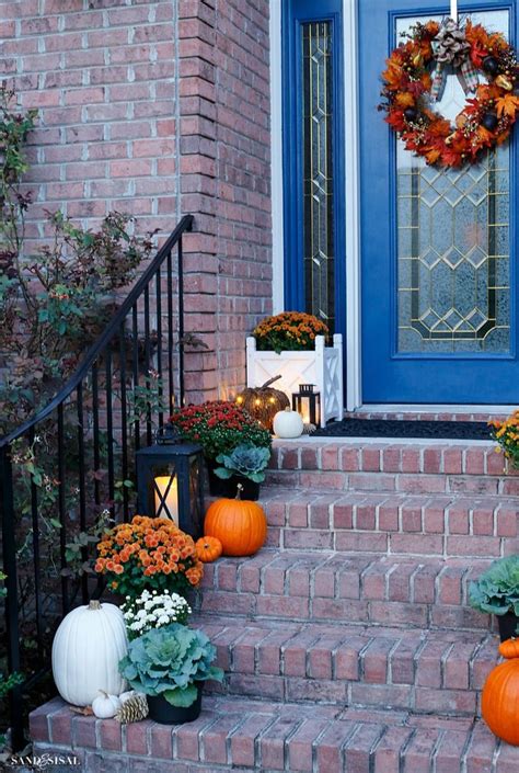 Indigo And Orange Fall Front Porch Sand And Sisal Fall Front Fall