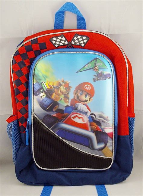 Mario Kart Wii U Mario Bowser And Luigi 16 Backpack Click On The