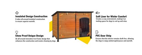 Premium Extra Large Wooden Dog House Waterproof Insulated And