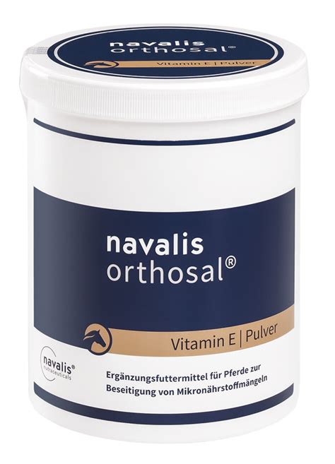 Zum ausgleich von mikronährstoffmängeln bei pferd und hund www.orthosal.de see more. Navalis Orthosal Horse Vitamin E 750 g jetzt hier kaufen ...