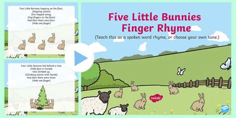 Five Little Bunnies Song Powerpoint Professor Feito