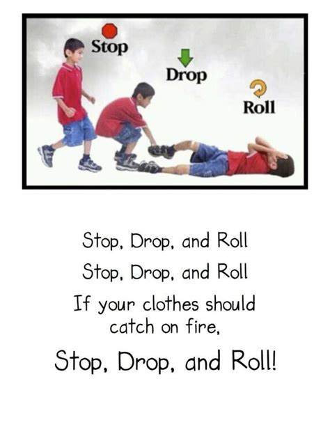 18 Stop Drop And Roll Worksheet For Preschool Chart Fire