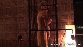 Lady Sonia Caged And Strips Nude In The Sex Dungeon BestPornStars Tv