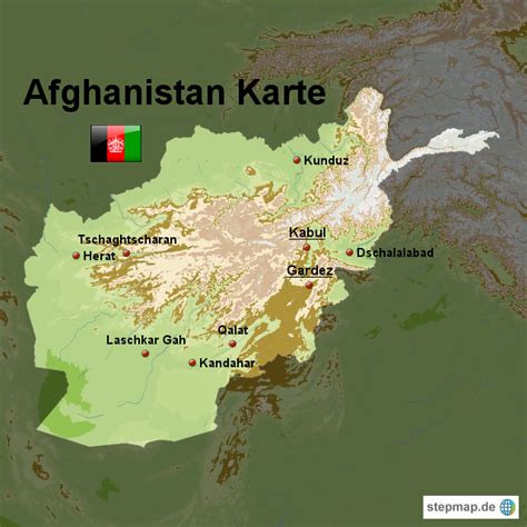 Stepmap Afghanistan Karte Landkarte Für Afghanistan