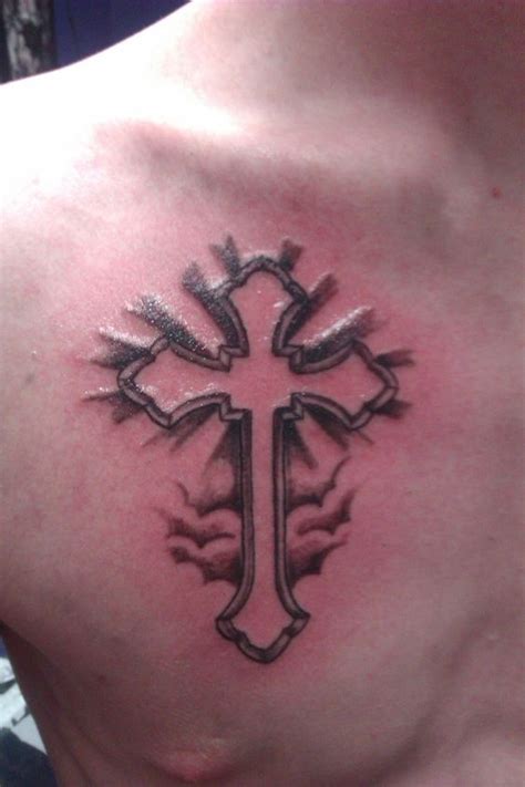38 best men cross tattoos on torso images in 2017 awesome tattoos. Small Cross Chest Tattoos For Men Simple chest tattoos ...