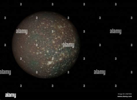 Digitally Generated Photograph Of The Callisto The Moon Of Jupiter